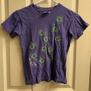 Vintage The Nature Company Sea Turtle Kids‎ T Shirt Medium 10/12 Purple